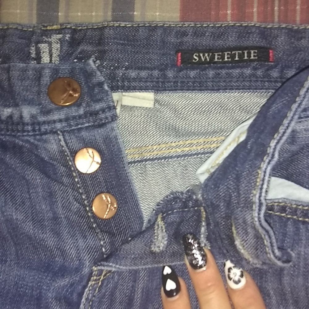 !It jeans "sweetie' low rise button fly 27r